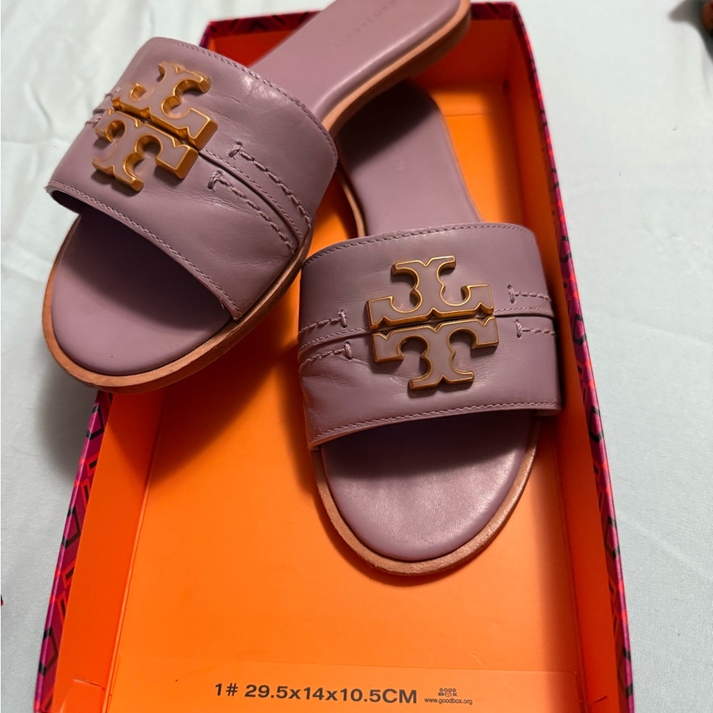 Tory Burch Purple Slide Sandals